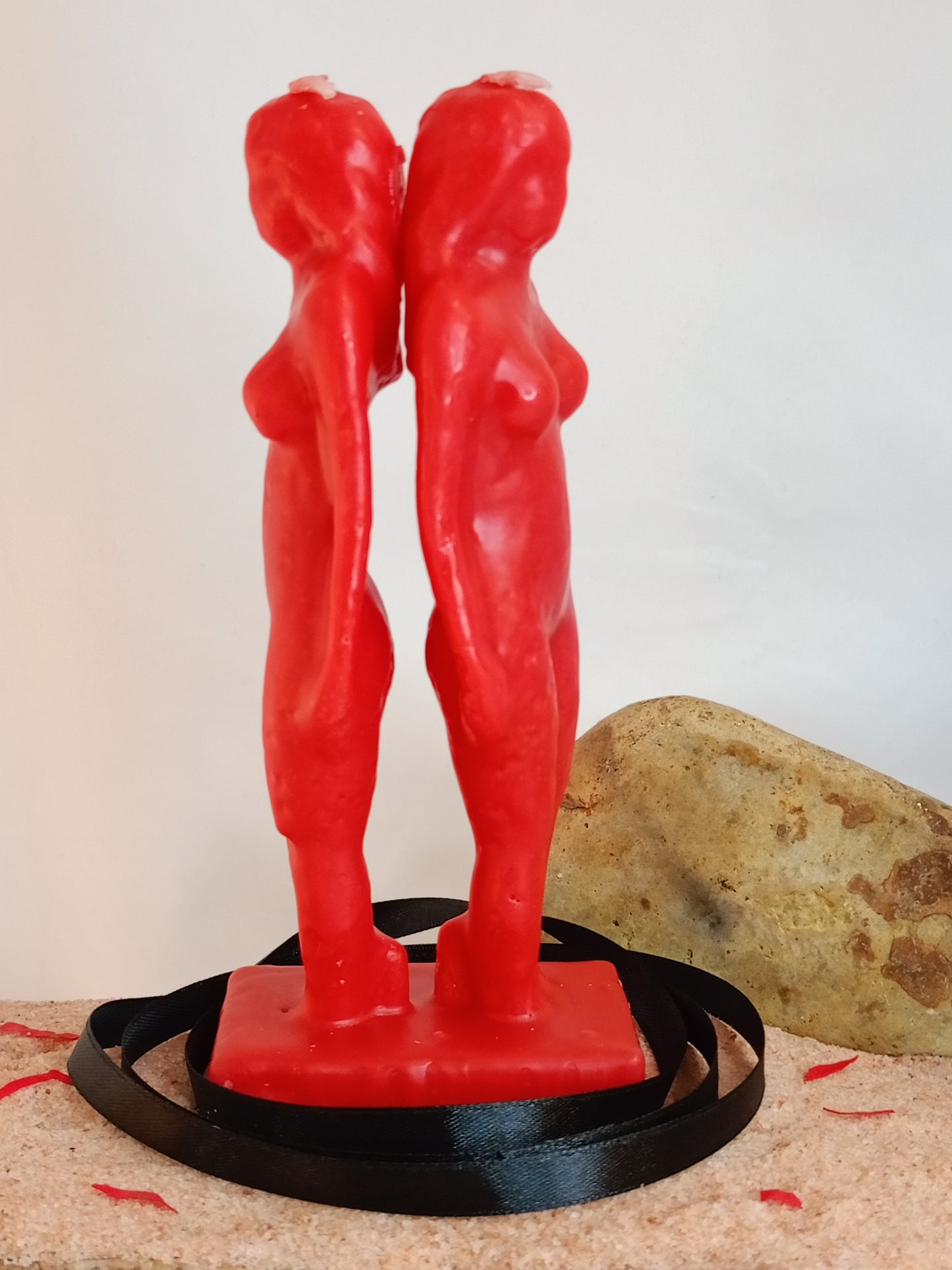 VELA SEPARACION MUJER-MUJER 14cm (rojo)