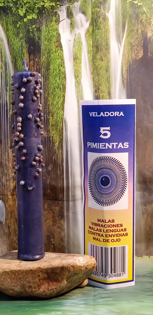 VELADORA 5 PIMIENTAS