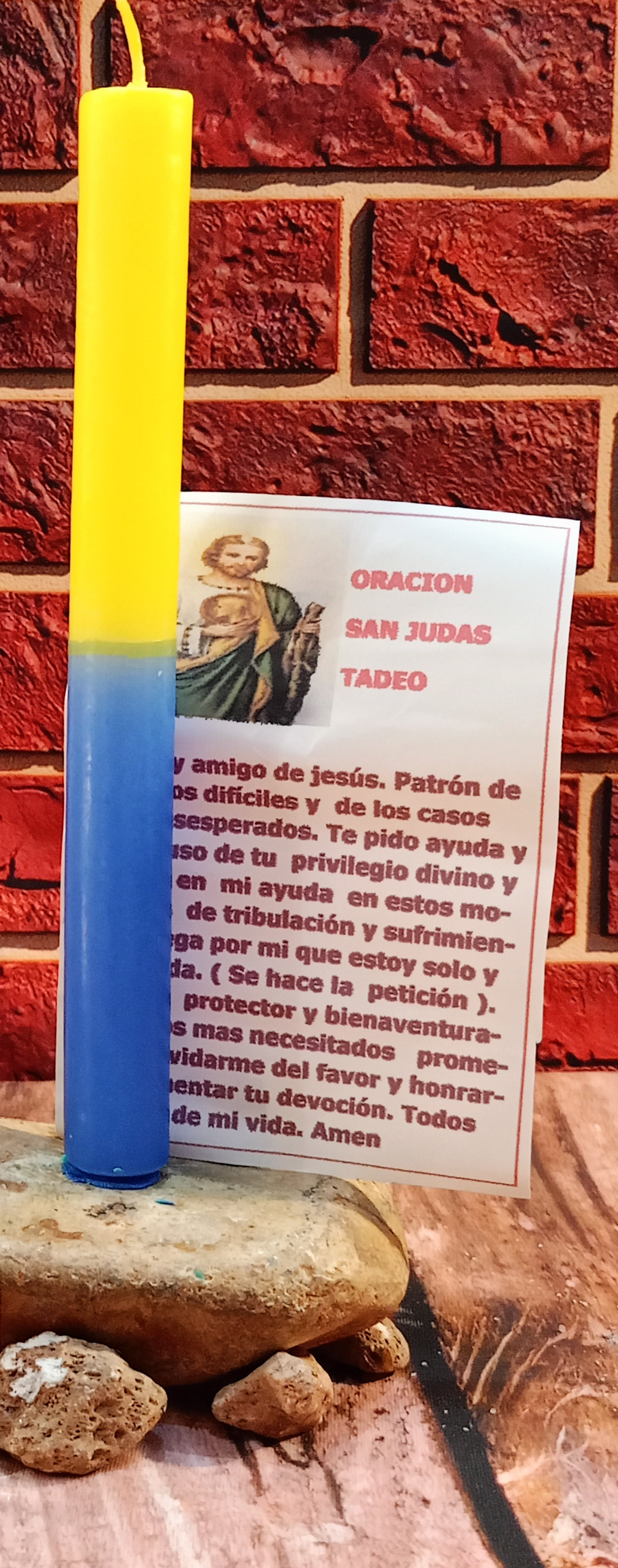 VELA + ORACION SAN JUDAS TADEO 20CM