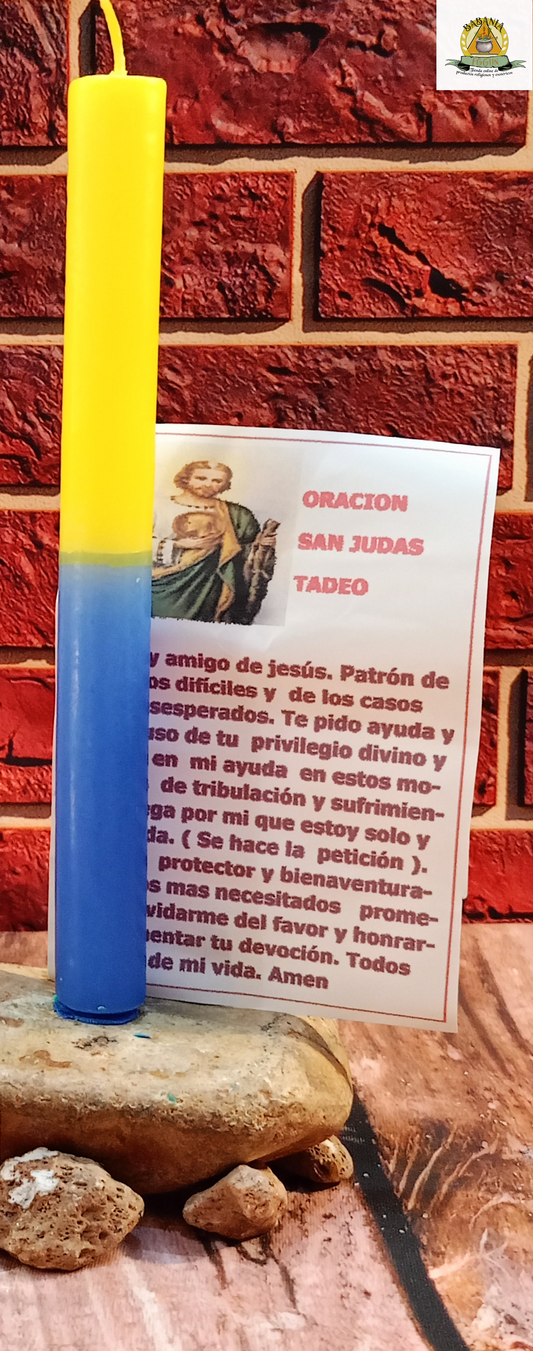 VELA + ORACION SAN JUDAS TADEO 20CM