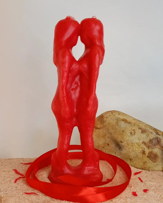 VELA UNION MUJER-MUJER 14cm (rojo)